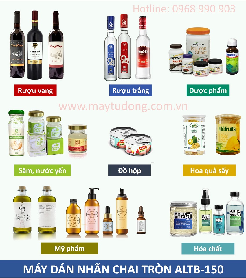 may dan nhan chai tron tu dong ALTB-150 may dan nhan chai tron tu dong ALTB-150